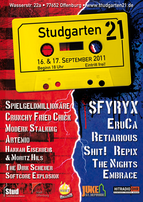 Plakat für Studgarten 21 am 16. & 17. September 2011
