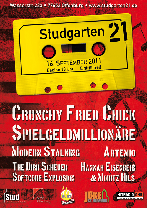 Plakat für Studgarten 21 am Freitag, den 16. September 2011